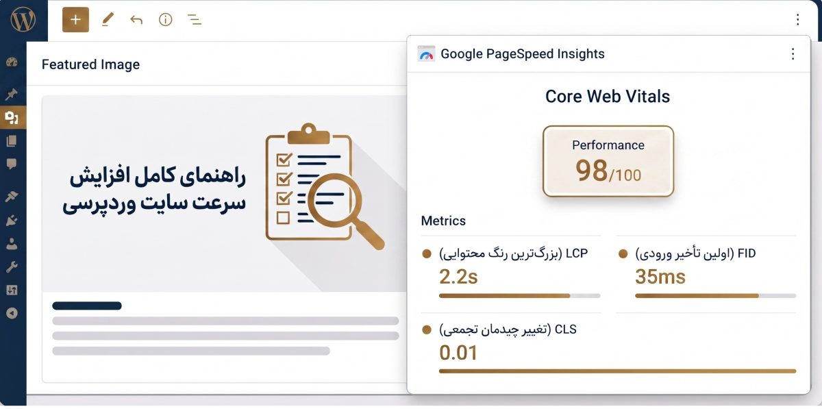 راهنمای کامل افزایش سرعت سایت وردپرسی و core web vitals